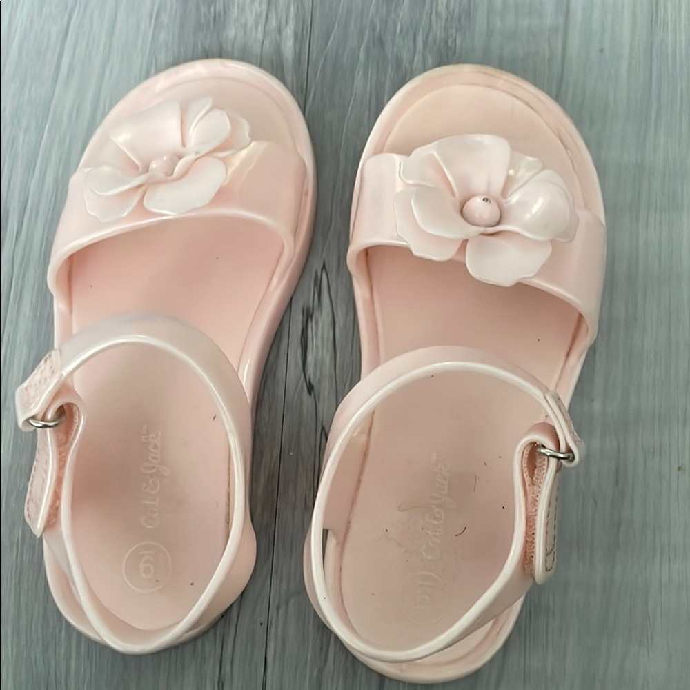 Cat & Jack Pink Sandals with Adjustable Straps